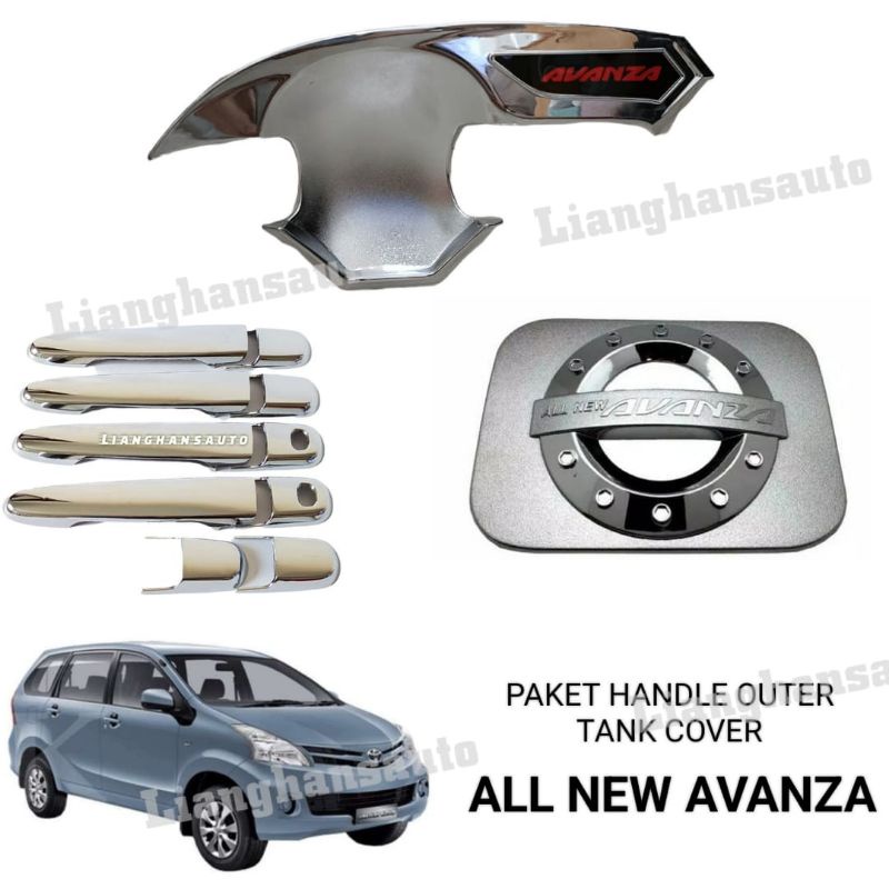 Jual Paket Handle Outer Tank Cover All New Avanza Sporty Chrome Shopee Indonesia