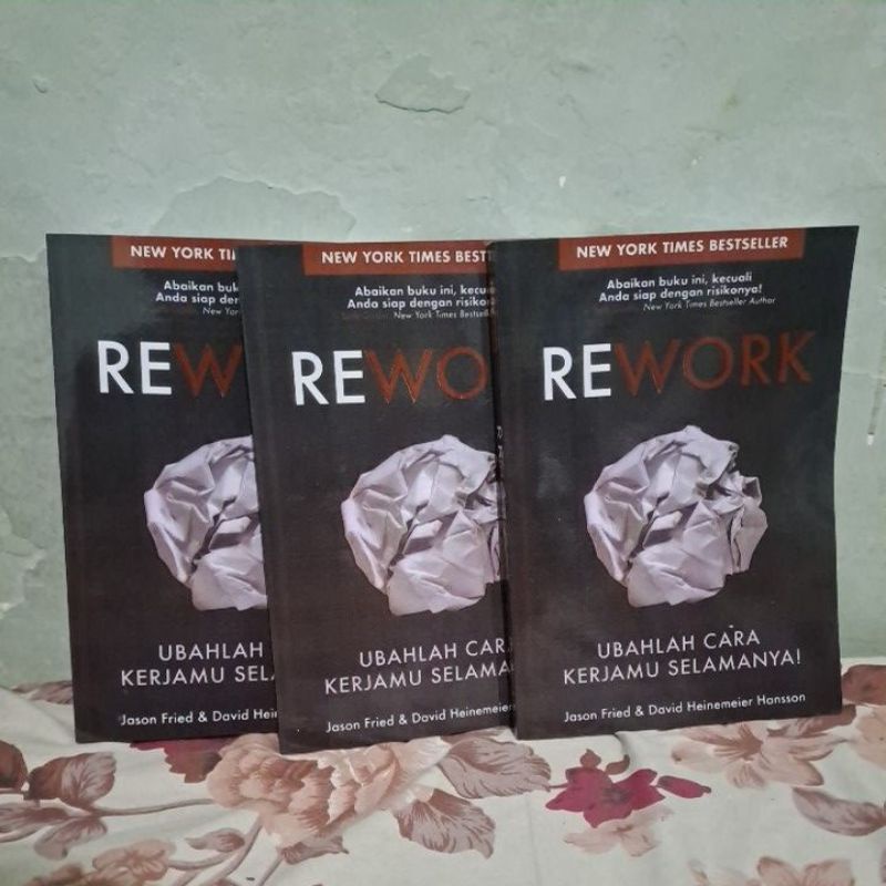 Jual Buku rework ubahlah cara kerjamu selamanya | Shopee Indonesia