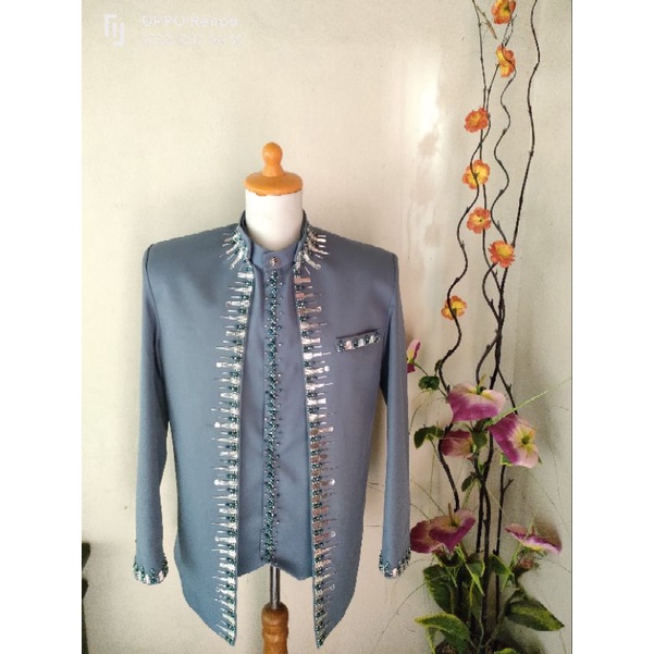 Jual basofi denim bahan semi woll | Shopee Indonesia