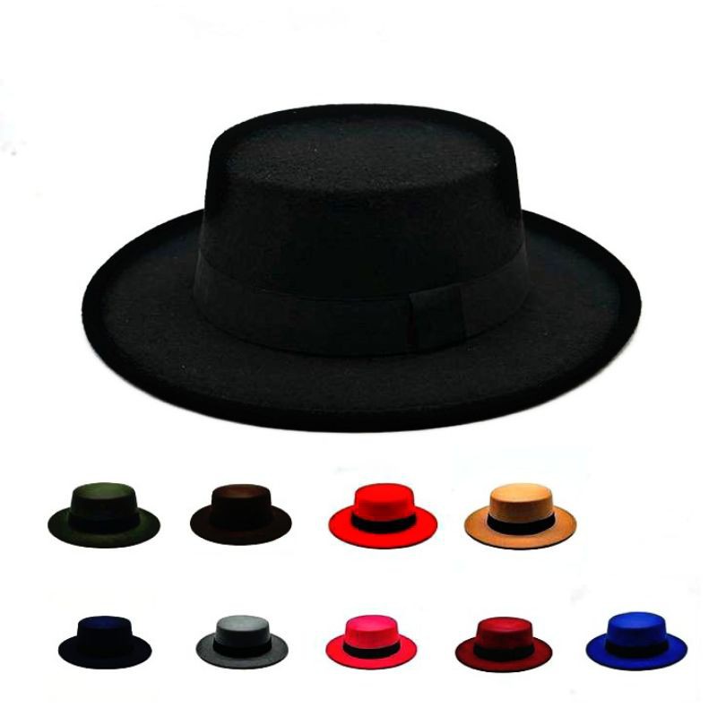 Jual Topi Fedora pie hat flat Shopee Indonesia