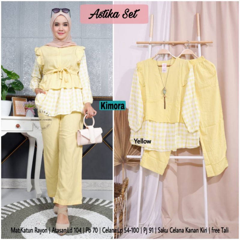 Jual Astika Set / Setelan Wanita kekinian / One Set warna pastel / bisa ...