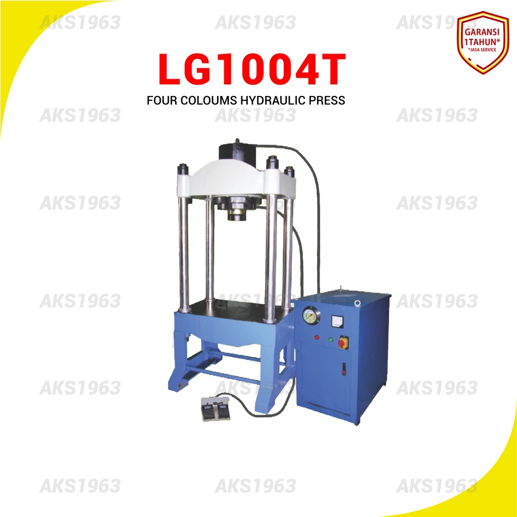 Jual Mesin Press Hidrolik 4 Tiang Kapasitas 100 Ton Hydraulic Press 3kw Aks Lg1004t Shopee 8599