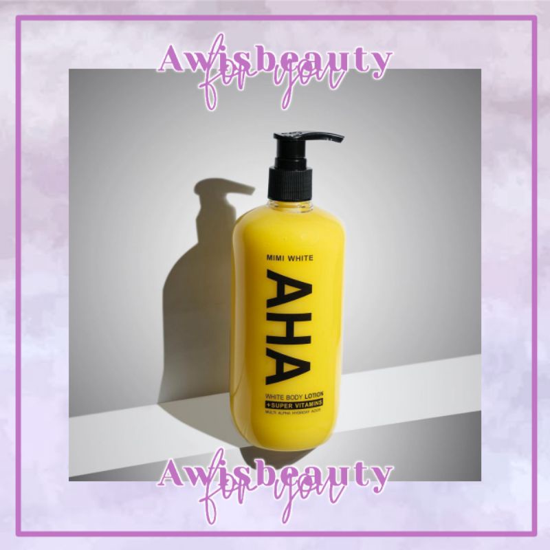 Jual Mimi White AHA Body Lotion SUPER VITAMINS 500ML ORIGINAL THAILAND MIMI WHITE AHA LOTION