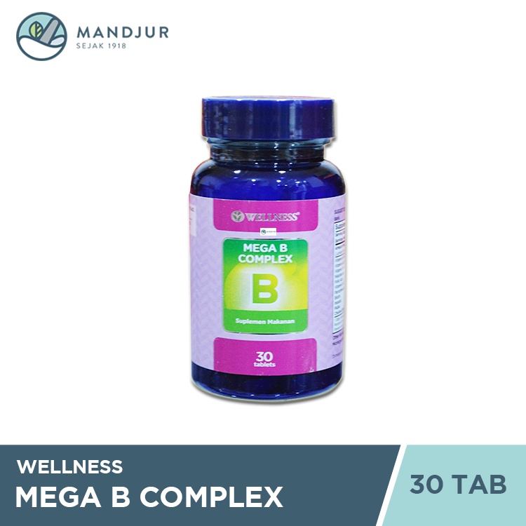 Jual Wellness Mega B Complex Isi 30 Tablet - Vitamin Anti Stress Dan ...