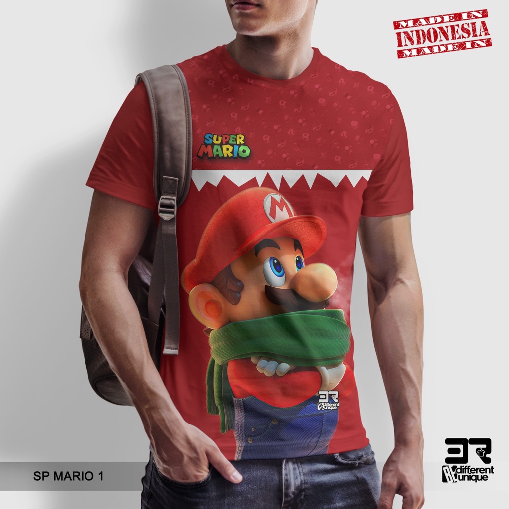 Jual [ COD ] KAOS PRINTING GAMBAR kartun SUPER MARIO BROS SP MARIO 1 ...