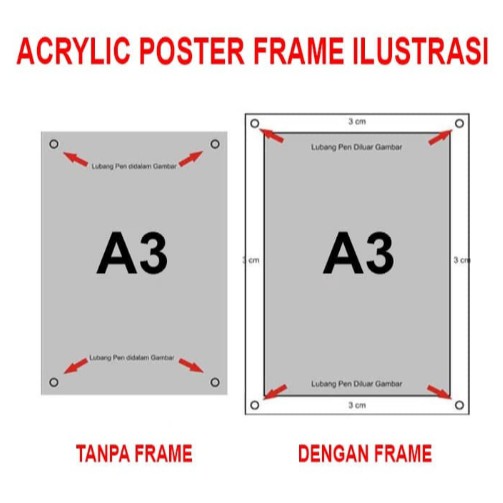 Jual Poster Frame Akrilik Jepit 3MM | Shopee Indonesia