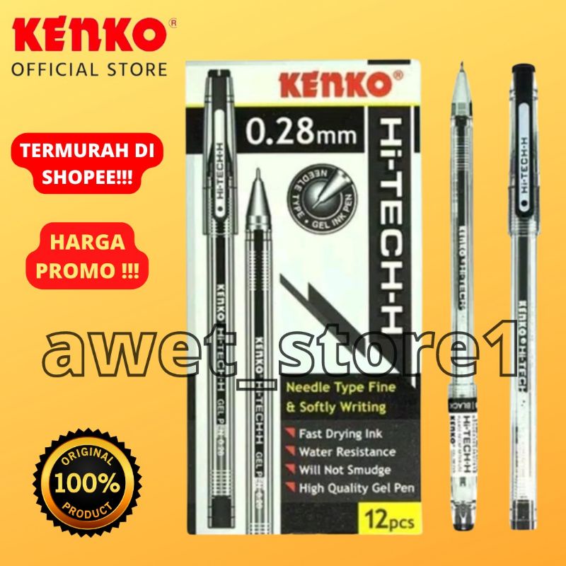 Jual Pulpen Gel Hitech Pen Bolpoin Bolpen Pena Hi Tech H Mm Hitam Pak Pcs