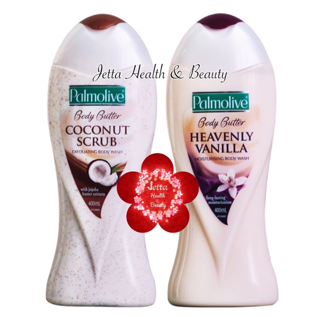 Jual Palmolive Body Butter Coconut Scrub or Heavenly Vanilla Body Wash