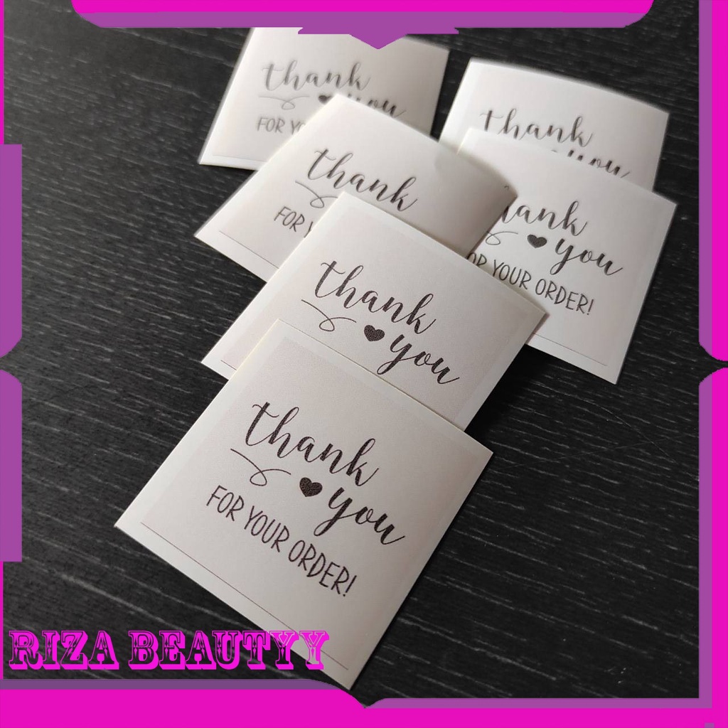 Jual 30pcs Kertas Stiker Thank You Untuk Olshop Sticker Ucapan Terima ...