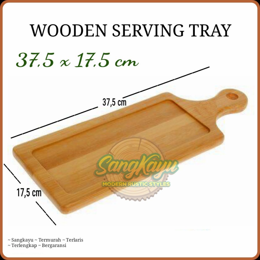 Jual Nampan kayu jati mahoni Wood serving tray kayu nampan saji kayu