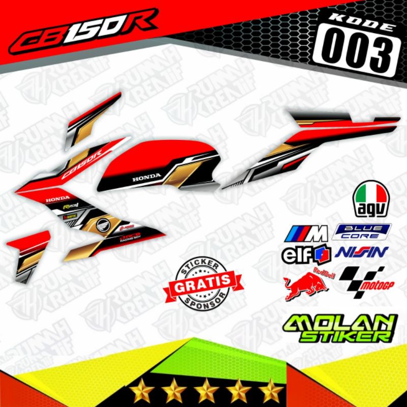 Jual Decal Sticker Striping Variasi Honda CB 150 R 2018-2020 REPSOL