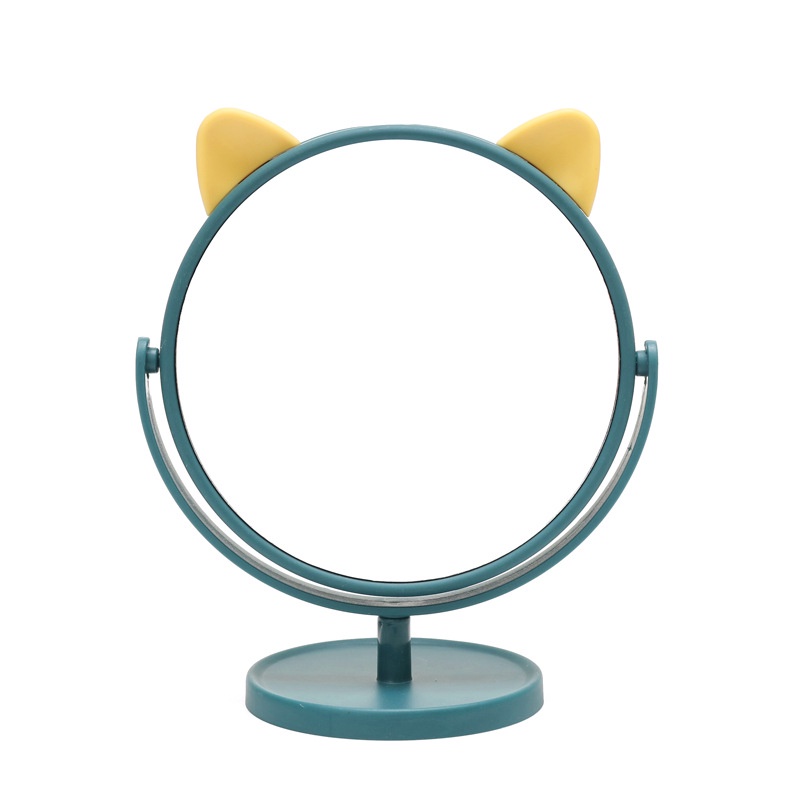 Jual Cermin Motif Telinga Kucing Kaca Make Up Bulat Standing Mirror