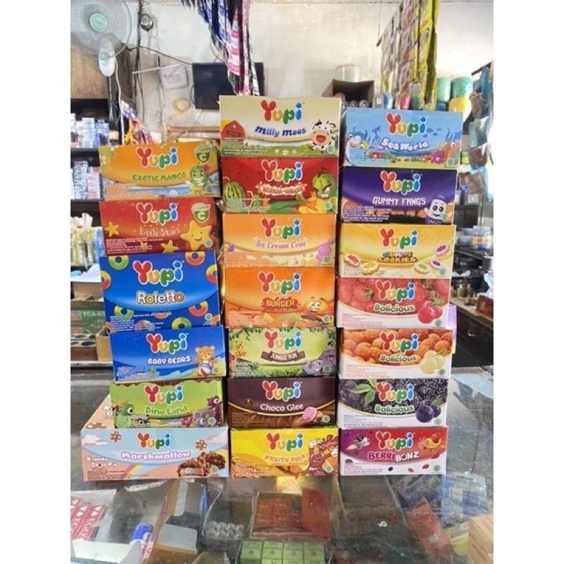 Jual Yupi permen box isi 20x8g komplit varian | Shopee Indonesia