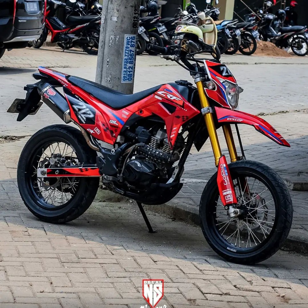 Jual DECAL KIT STICKER CRF 150 L GRAFIS REDWR FLAGCRF RACING GRAPHIC ...