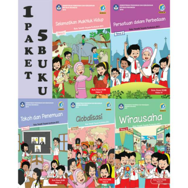 Jual Buku Paket Tematik Semseter 1 Kelas 6 SD Kurikulum 2013 Revisi ...