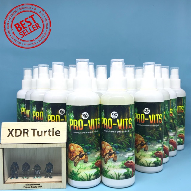Jual PRO-VITS 250ml VITAMIN REPTILE SULCATA TORTOISE BEARDED DRAGON ...