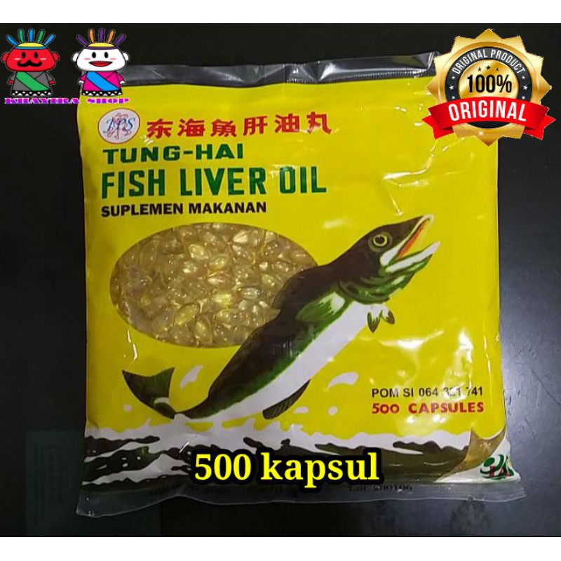 Jual Tung Hai Fish Liver Oil Isi 500 Kapsul Minyak Ikan Tunghai