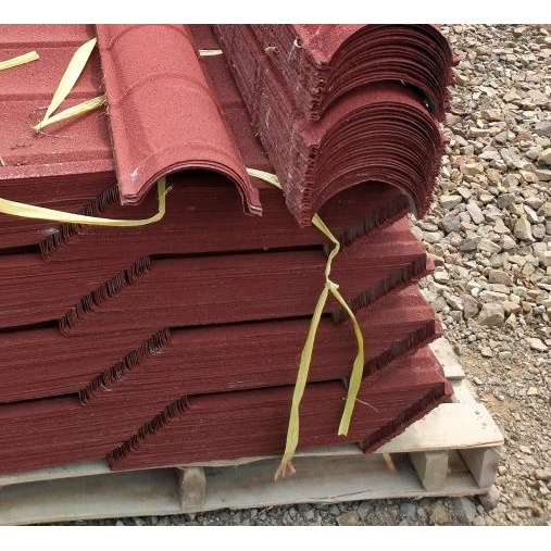 Jual GENTENG METAL PASIR 80 CM X 80CM / ATAP GENTENG METAL PASIR MAROON