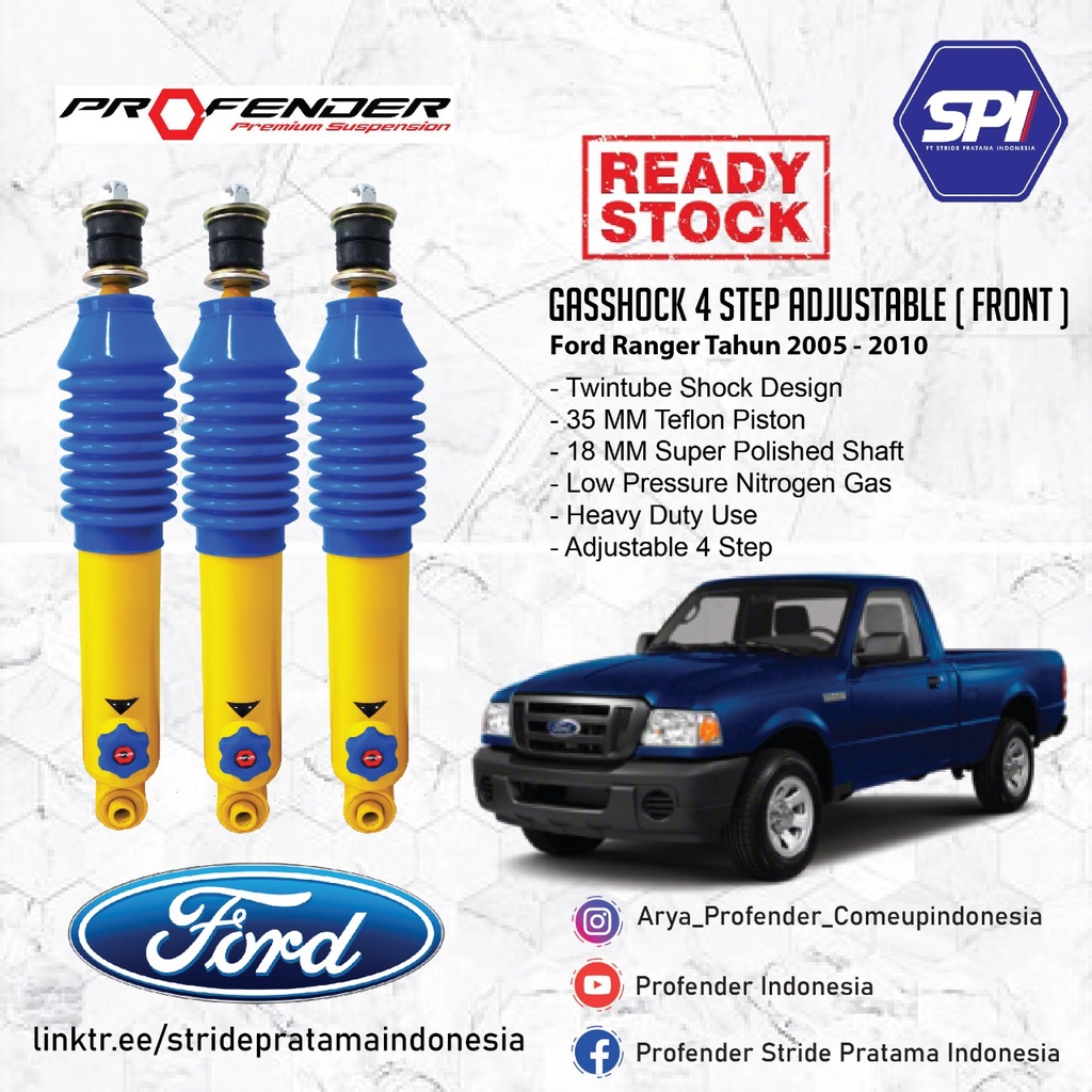 Jual Profender Gas Shock Adjustable Step Ford Ranger Everest Front Shopee Indonesia