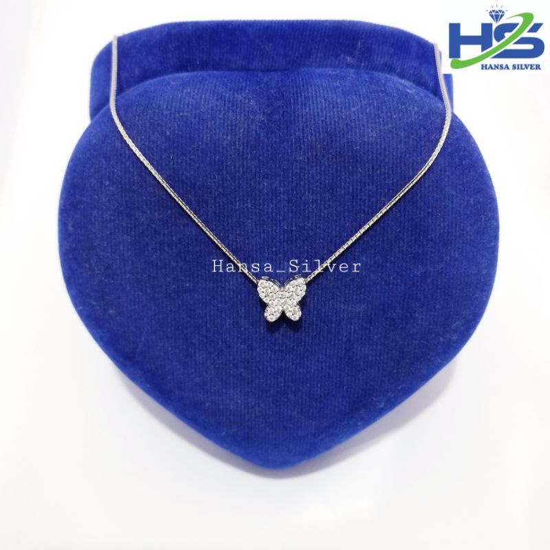 Jual Kalung Perak Wanita Silver Asli 925 Lapis Emas Putih Model Italy