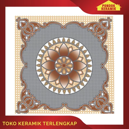 KERAMIK LANTAI DEKORATIF AVIGNON 40X40 DOHA BROWN
