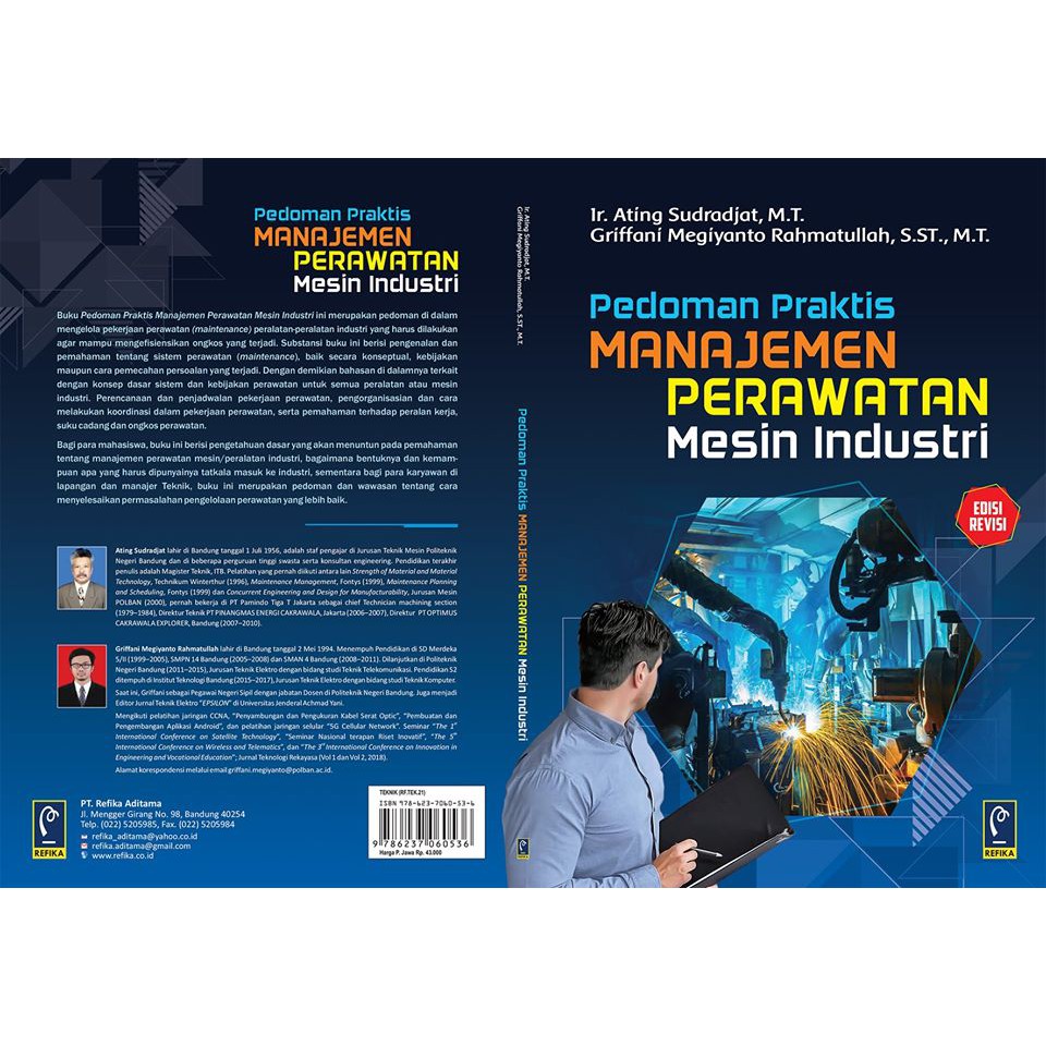 Jual BUKU PEDOMAN PRAKTIS MANAJEMEN PERAWATAN MESIN INDUSTRI ED. REVISI ...