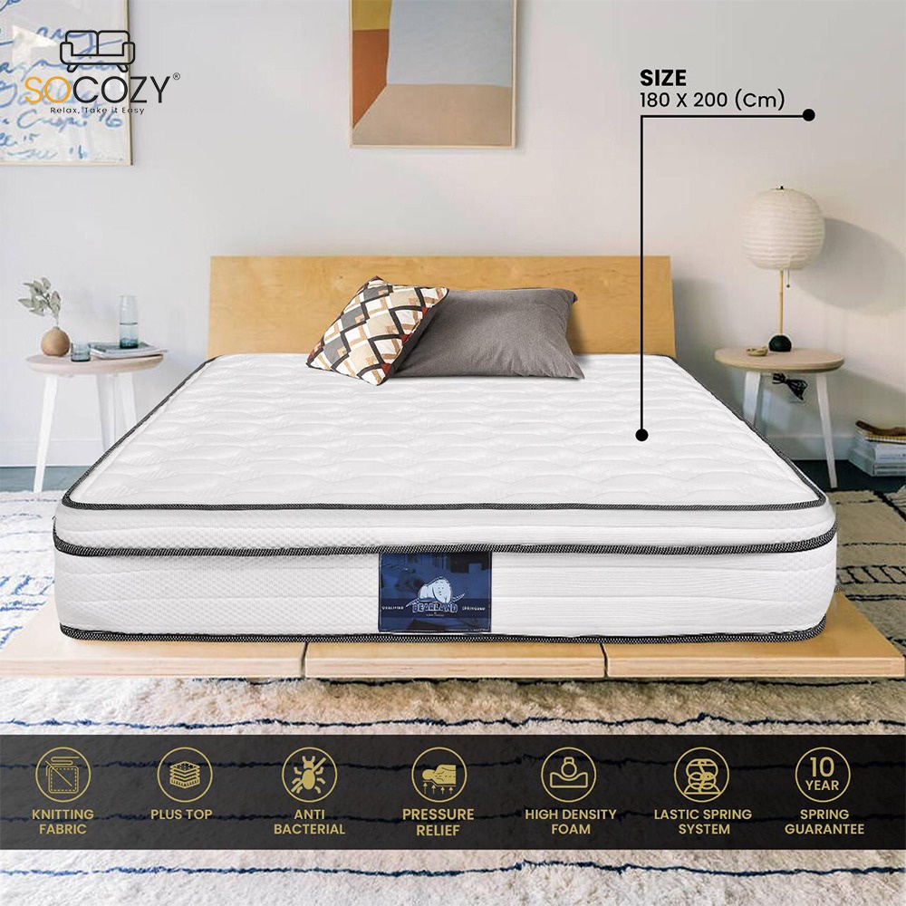 Jual Kasur Spring Bed BEARLAND Ukuran 120 160 dan 180 Tebal 25 cm MURAH