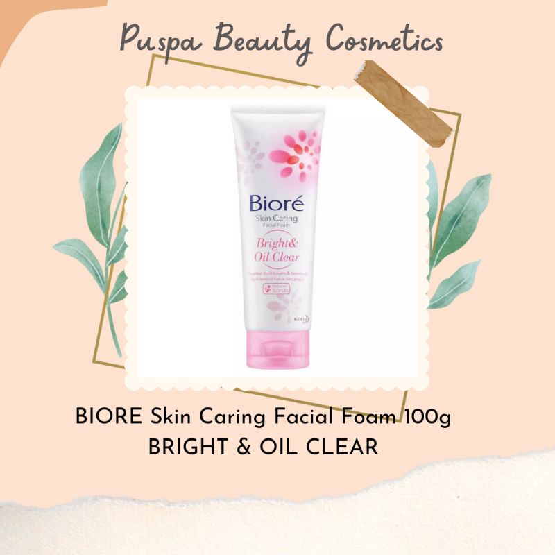 Jual Biore Skin Caring Facial Foam Brighandoil Care Mild Smooth Acne