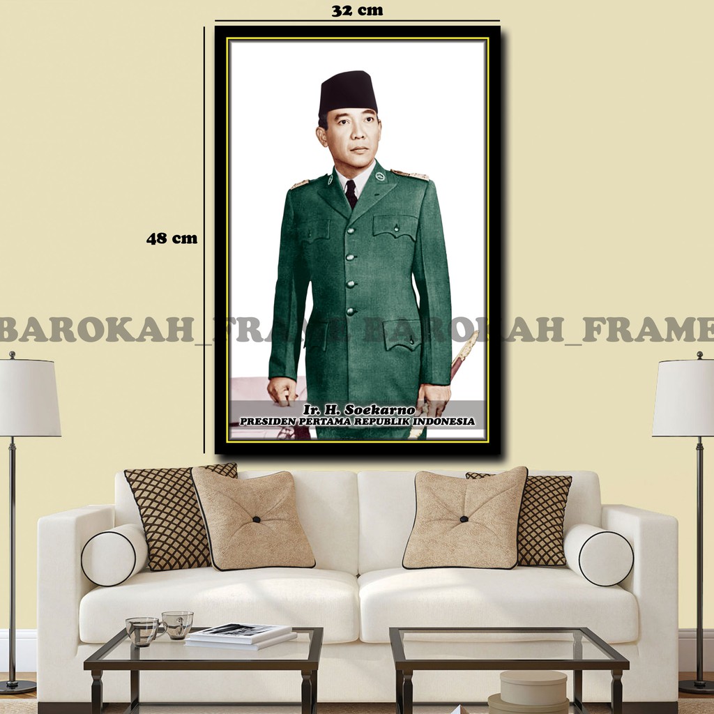 Jual Foto Ir Soekarno Poster Gambar Bingkai 32x48 Shopee Indonesia