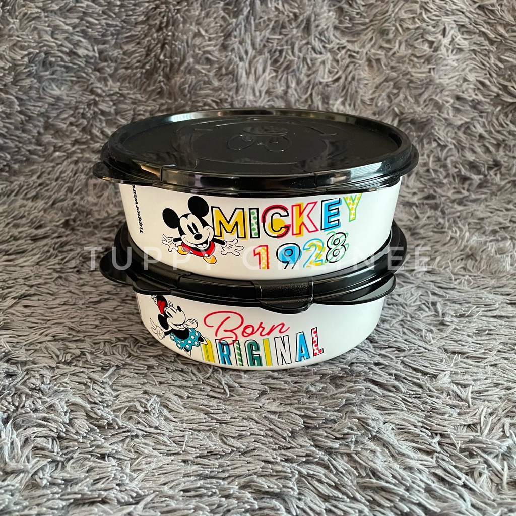 Jual Tupperware Toples Mickey - Minnie Bowl (2) - White | Shopee Indonesia