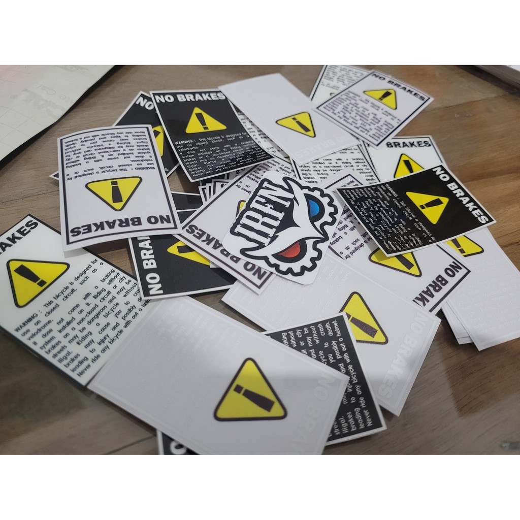 Jual Stiker NO BRAKES fixie fixedgear | Shopee Indonesia