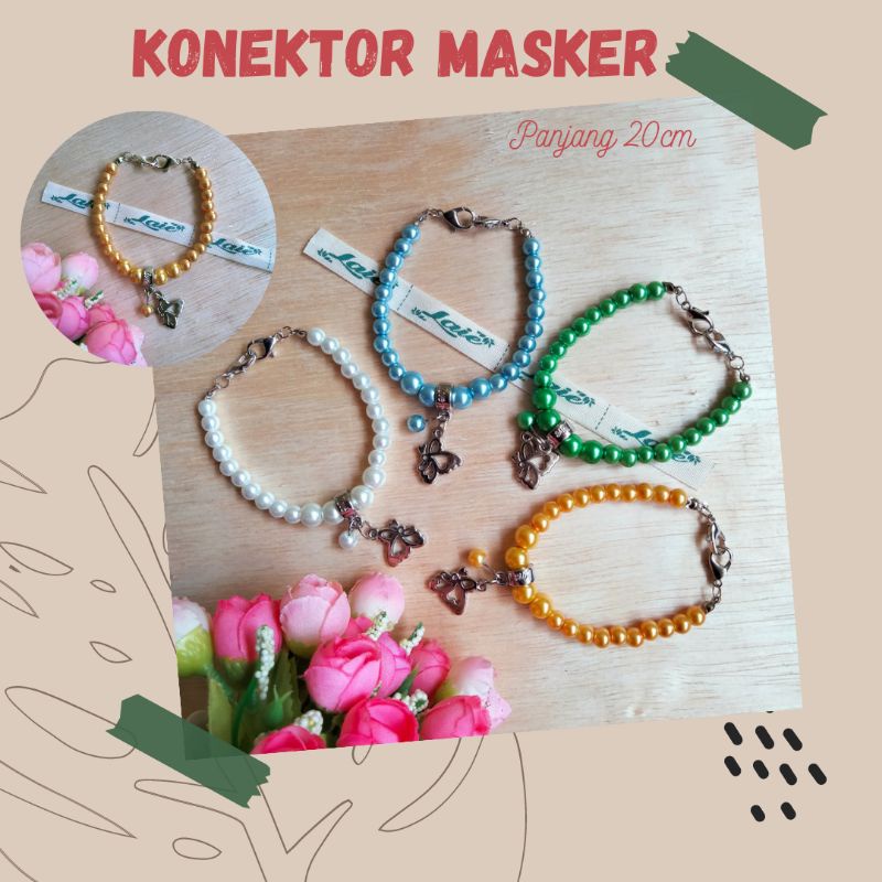 Jual Konektor Connector Mask Masker Hijab Mutiara Elegan Putih Hijau ...