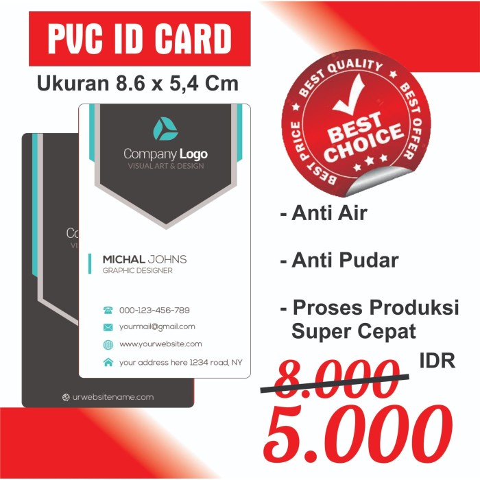 Jual Cetak Id Card Kartu Pelajar Murah Shopee Indonesia