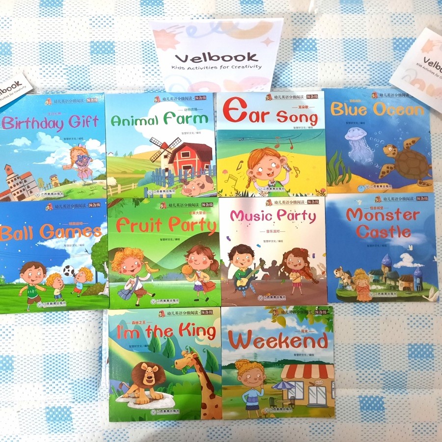 Jual 10 Buku Cerita Anak Bergambar Bahasa Inggris Gratis Audio Scan QR ...