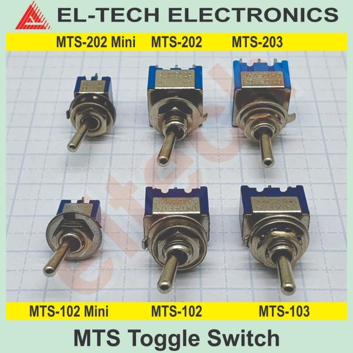 Jual MTS-102 3P 3Pin 3 P Pin 2 Way Arah Toggle Switch Saklar Mini Kecil ...