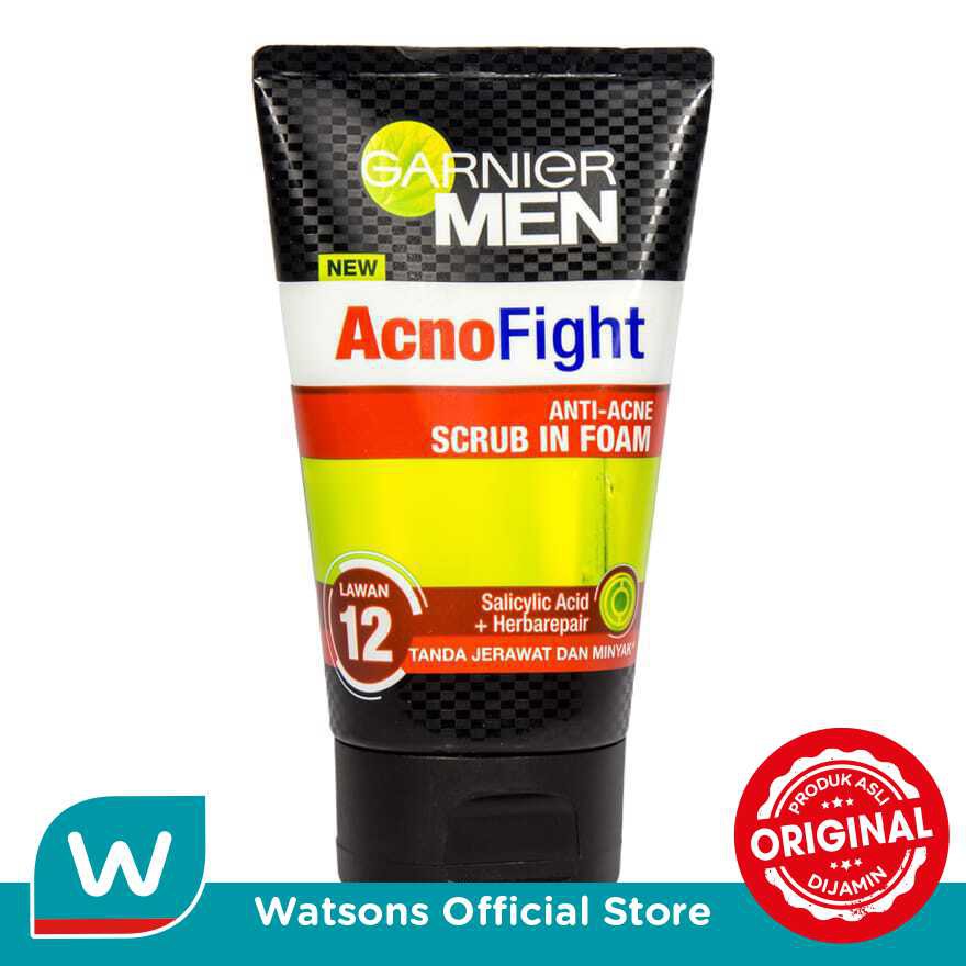 Jual Garnier Men Acno Fight Anti Acne Foam 100ml | Shopee Indonesia