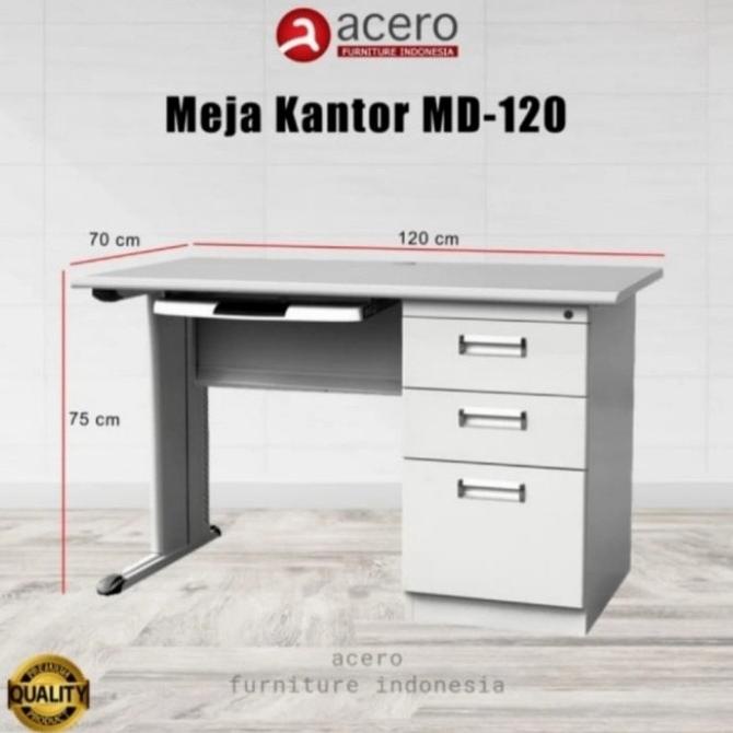 Jual Meja Kerja 12 Biro Meja Kantor Acero Md 120 Bahan Besi Lalirayouu Shopee Indonesia