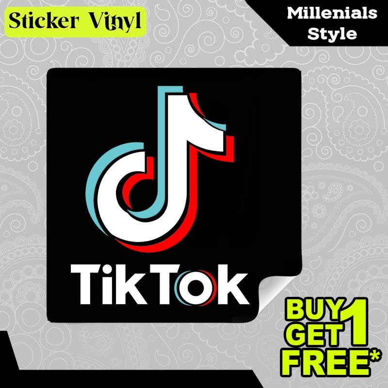 Jual Stiker Sticker Tiktok Colorful Aplikasi Platform Video Musik