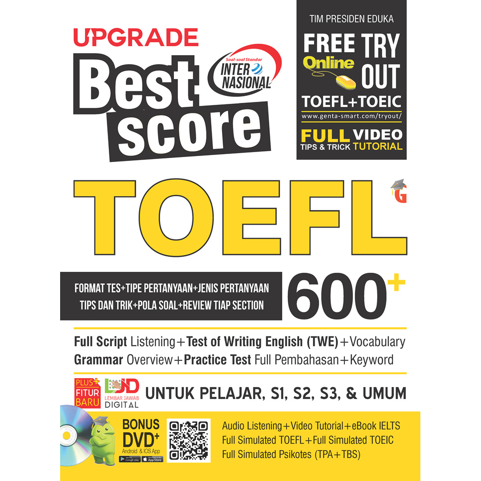 Jual Buku UPGRADE BEST SCORE TOEFL 600+ | Shopee Indonesia