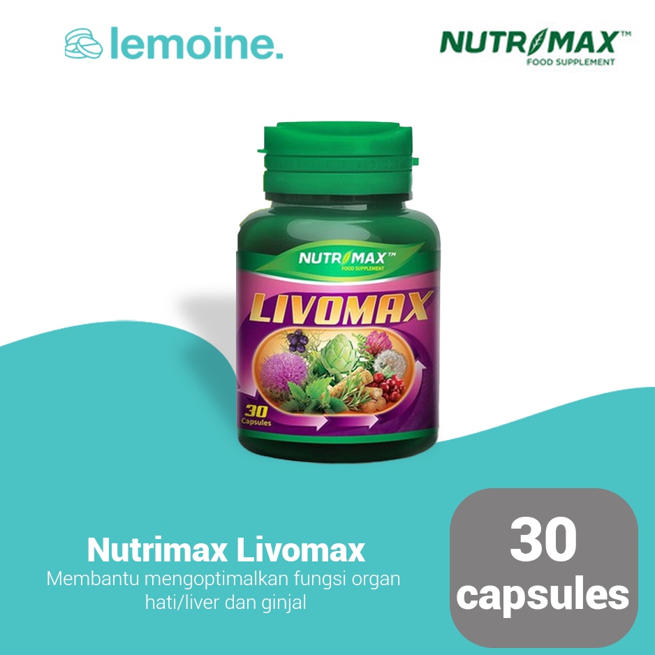 Jual Nutrimax Livomax 30 Capsule Suplemen Untuk Hati Liver Dan Ginjal