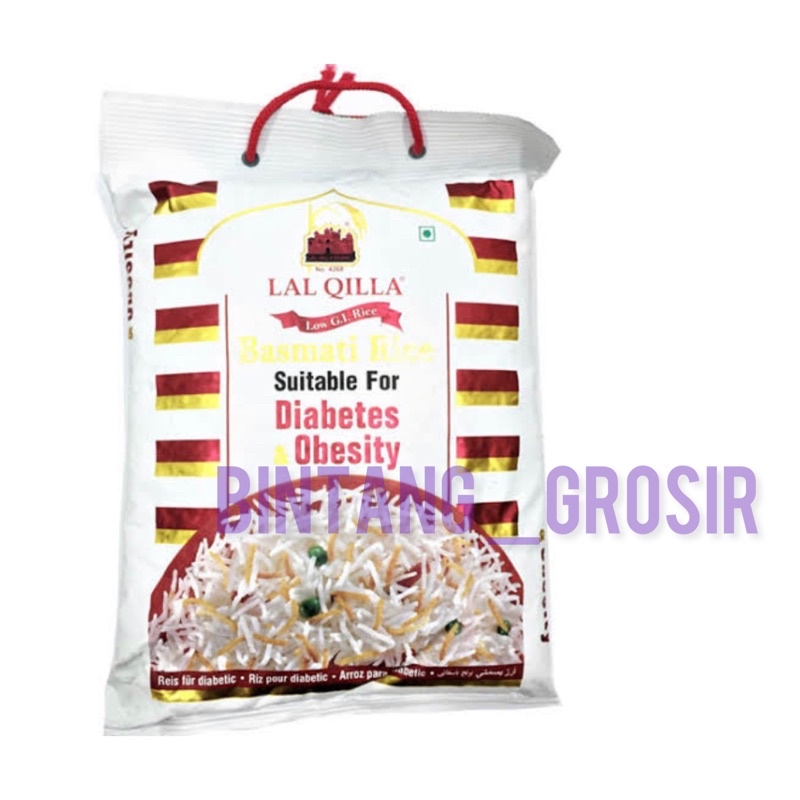 Jual Beras Lal Qilla Basmati Rice Suitable for Diabetes & Obesity 5kg
