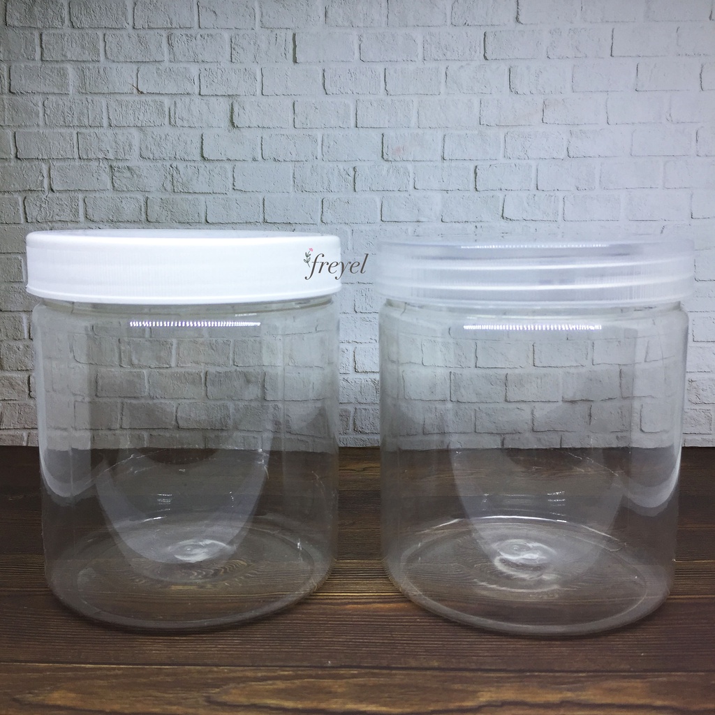 Jual Toples Jar 600 Ml Plastik PET Silinder Tabung Serbaguna 600ml / 0. ...