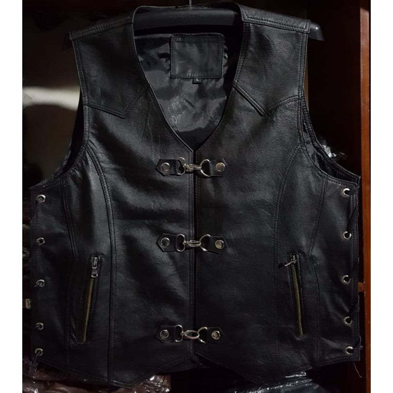 Jual Jaket rompi motor kulit asli pria touring bikers club motoris ...