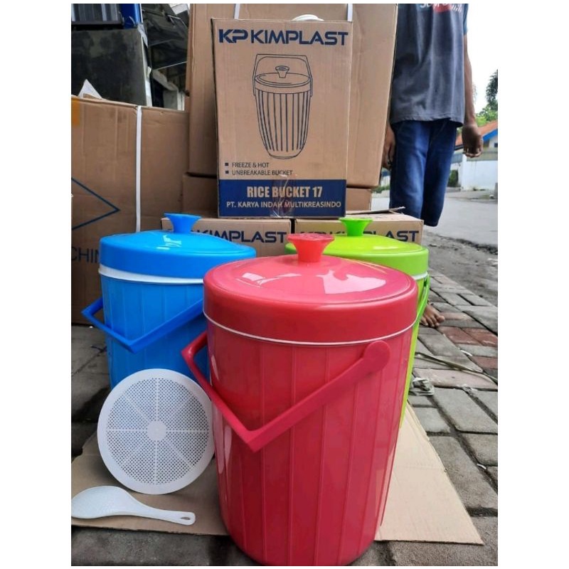Jual RICE BUCKET 17 LITER KIMPLAST / TERMOS NASI | Shopee Indonesia