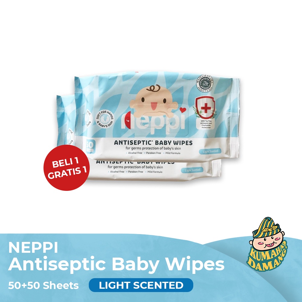 Jual Neppi Baby Antiseptic Wipes 50s + 50s | Shopee Indonesia
