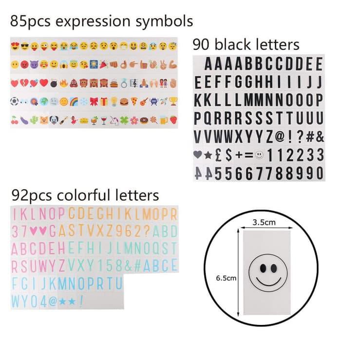 104 Lettere E Simboli Multicolori Per Light Box A4 Cinema LED Per Messaggi Personalizzati - 3