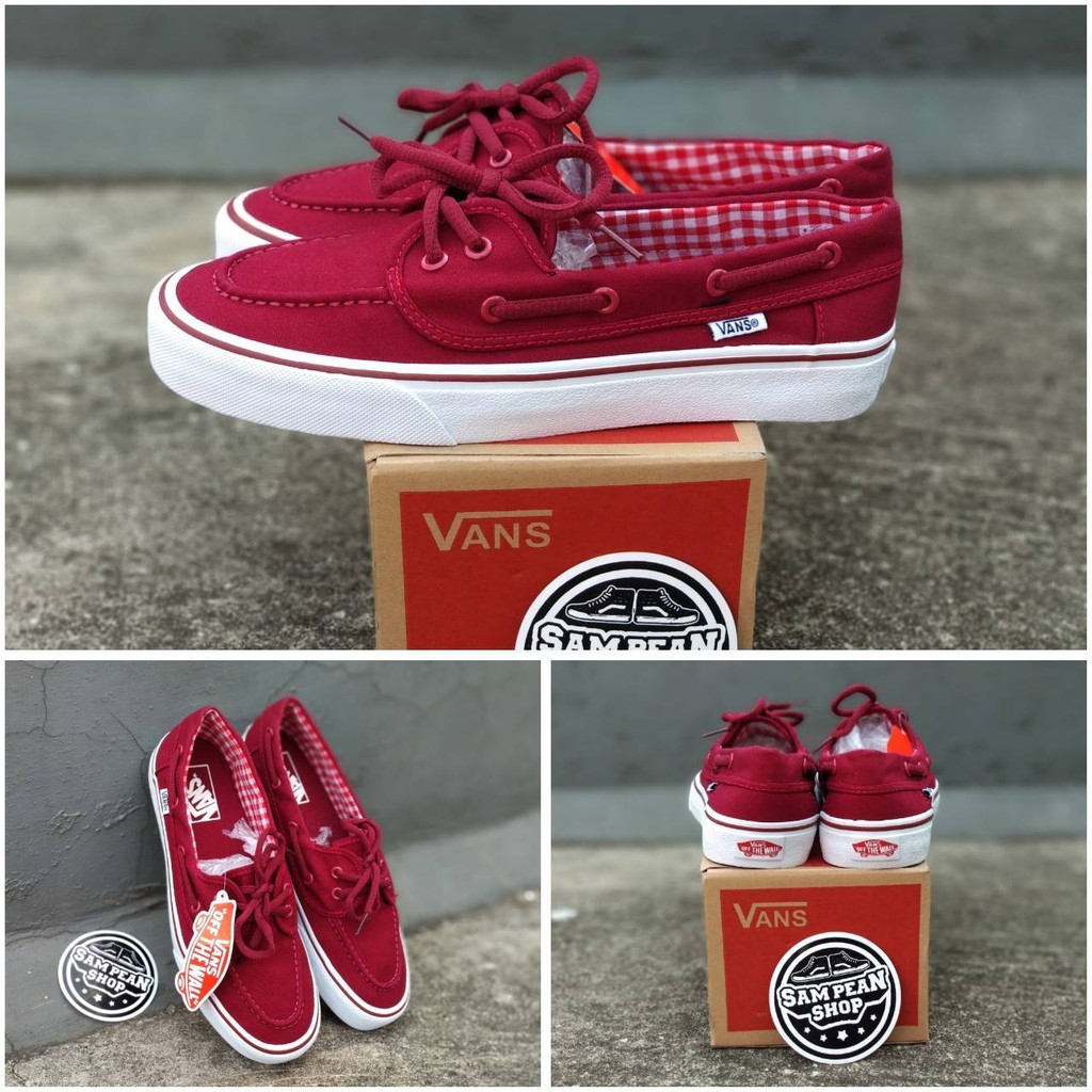 Vans zapato merah maroon sale