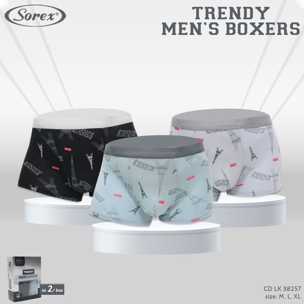 Jual Sorex Man Celana Dalam Pria Boxer Full Motif Isi Pcs Per Box