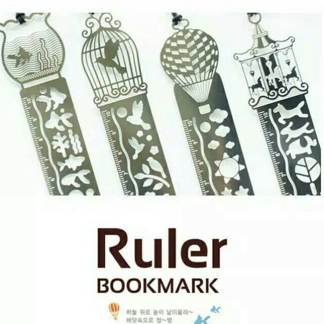 Jual Ruler Bookmark/ Pembatas Buku Penggaris Korea | Shopee Indonesia