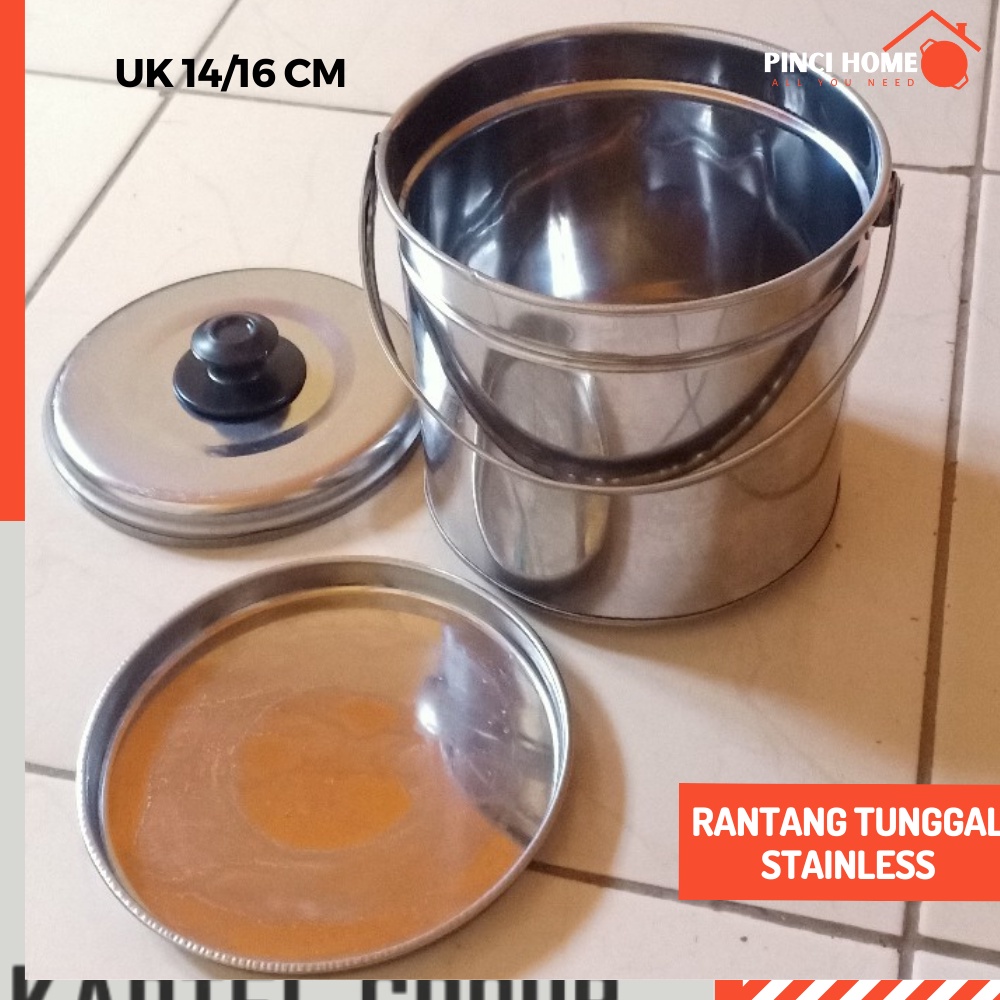 Jual Rantang Tunggal Stainless Steel 14/16cm | Shopee Indonesia